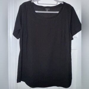 Ann Taylor Black short sleeved top- Medium